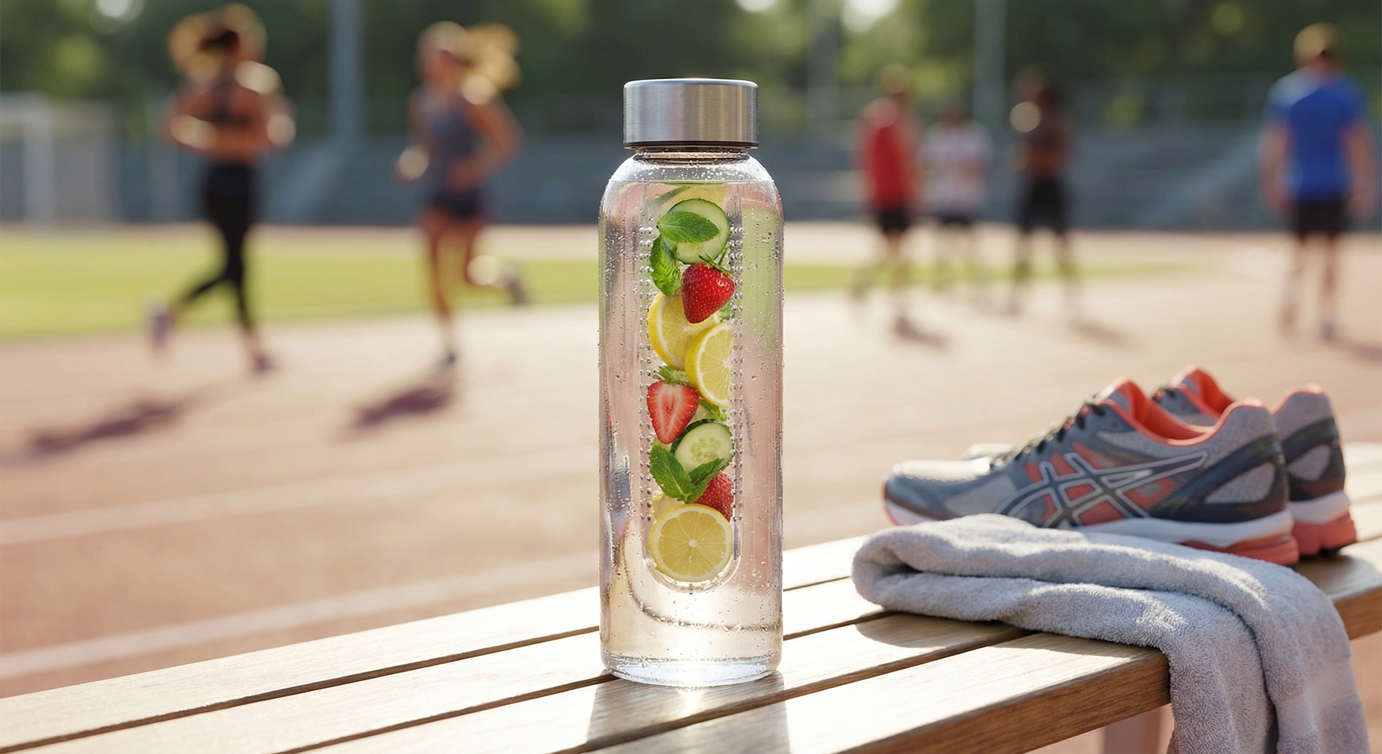 Water bottle with fruit