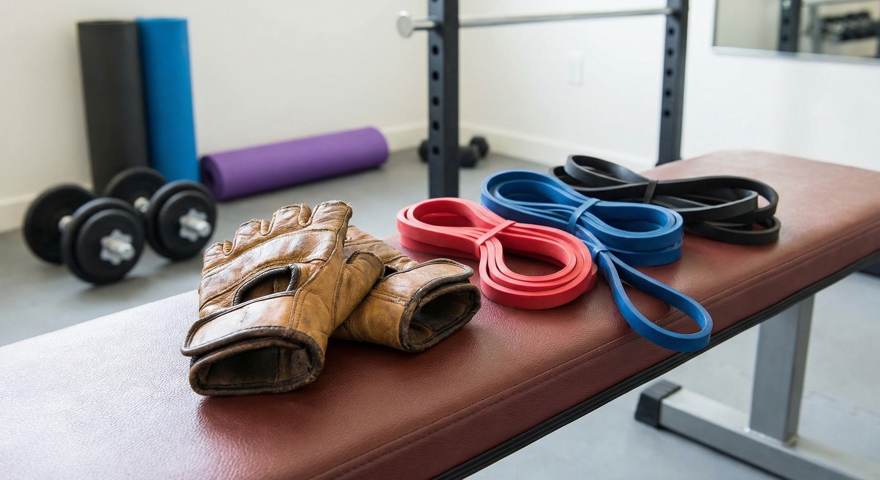 Gym gloves and resistance bands